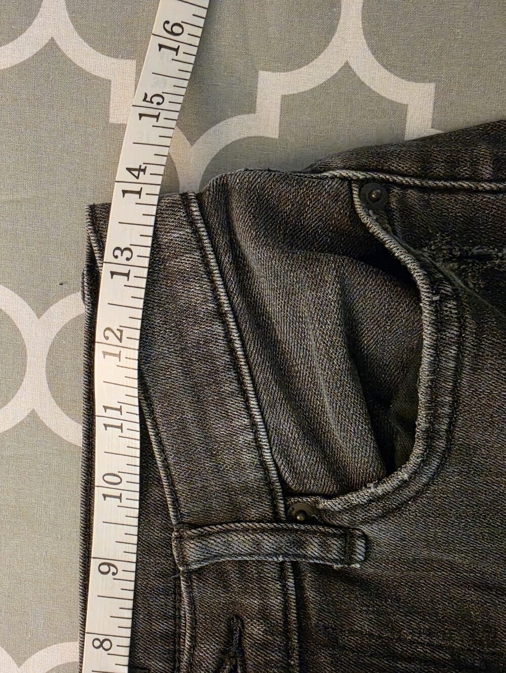Uniqlo High-Rise Distressed Straight Leg Jeans - 25in Charcoal Gray - OBO - Picture 4 of 5